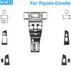 For Toyota Corolla 2003-2008 Carbon Fiber Central Control Gear Shift Air Vent AC CD Window Lift Trim Set Car Accessories Sticker