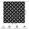 Stylish Black White Geometric Pattern Shower Curtain For Bathroom Decor Printed Waterproof Fabric, Size: 180X240Cm.