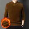 Men's Autumn/Winter V-Neck Imitation Mink Velvet Sweater - Soft, Warm, and Stylish Knitwear