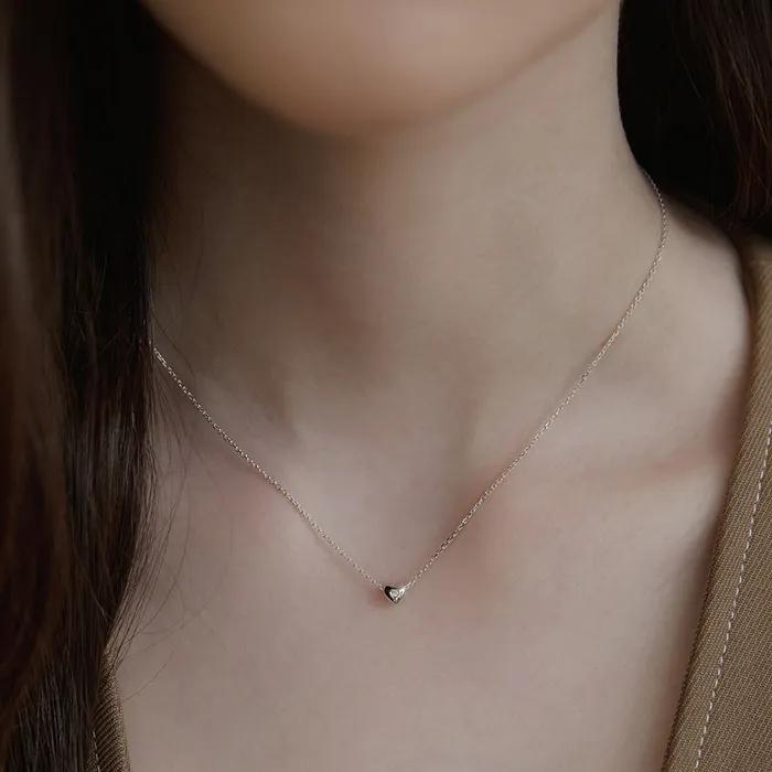 (Silver 925) Mini Heart Glitz Necklace NZ2427