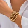 Boho Sweet Imitation Pearl Mixed Round Pearl Bracelet Women's Multi layer Elastic Thread Girls' Jewelry