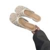 Nai Pai French temperament flat bottom gentle evening half slippers women's summer wear bow-tie ballet bag head cool slippers
