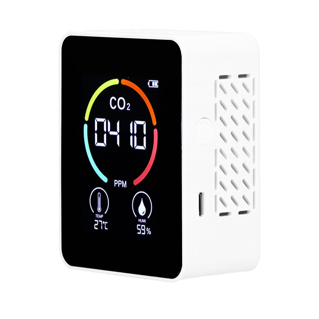 Carbon Dioxide Detector Semiconductor USB Charging LCD Temperature Humidity Detection Air Quality Detector