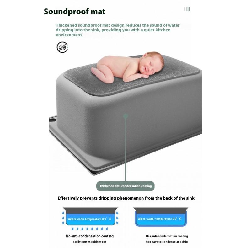 Vierkante Keukenbakken van Roestvrij Staal Afwasbak Badkamer Handenwasbak Enkele Kom Afwasbak