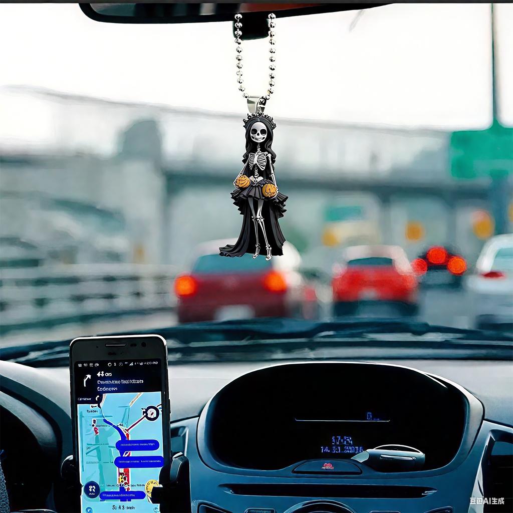 Halloween Decoration, Maiden Festival Pendant, Acrylic Flat Car Interior Pendant, Party Decoration.