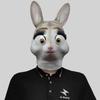 Cute Rabbit Judy Headpiece Mask Humorous Latex Halloween Accessory Celebrations For