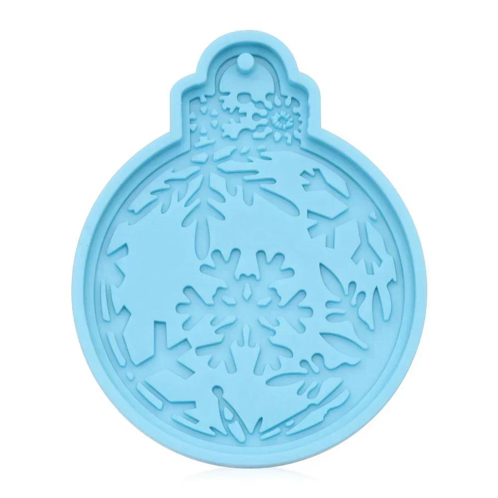 Christmas Ball Silicone Mould Keychain Pendant Epoxy Resin Crafts Silicone Mold Candy Chocolate Xmas Jewelry Pendant Making Mold