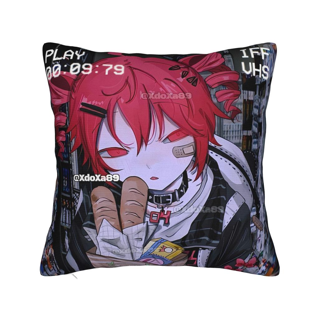 Teto Kasane Chibi Cartoon Anime Pillow Case Morden Pillow Cover Graphic Pillowcases For Sofa Bedroom Home Decor