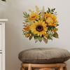 Sunflower Wall Sticker Hand Painted Removable Self Adhesive for Bedroom Living Room Furniture Decoration