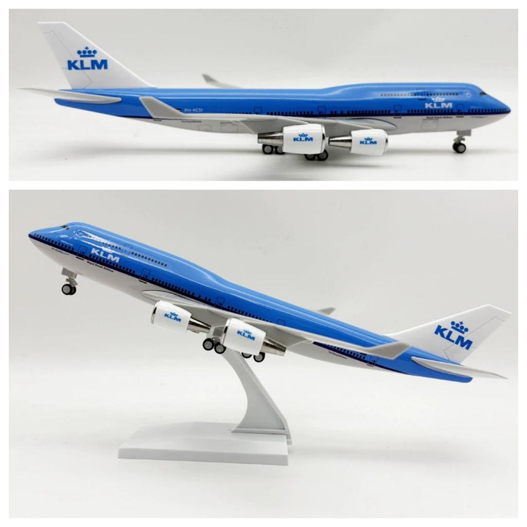 1/240 Scale Halloween Diecast Resin Plane 747 KLM Airlines B747 Airplane Airline Model 30CM Toy Kids Toys for Boys Gift