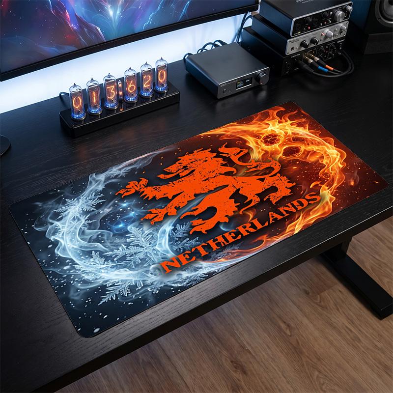 Netherlands Football Crest Mouse Pad, Extended Non Slip Rubber Desk Mat for Gaming Office Laptop Fan Gift