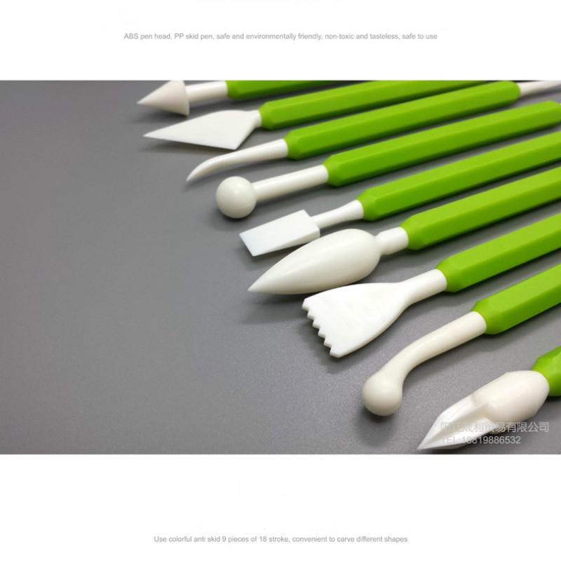 9pcs Baking Tools Flower Carving Group Cake Tools Decorative Pen Turn Sugar Tools Modeling Knife