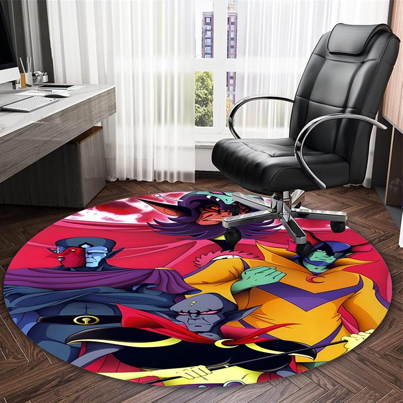 1pc UFO Robot Grendizer6 Print Round Carpet Chair Round Carpet Suitable for Bedroom Living Room Home Decorative Carpet