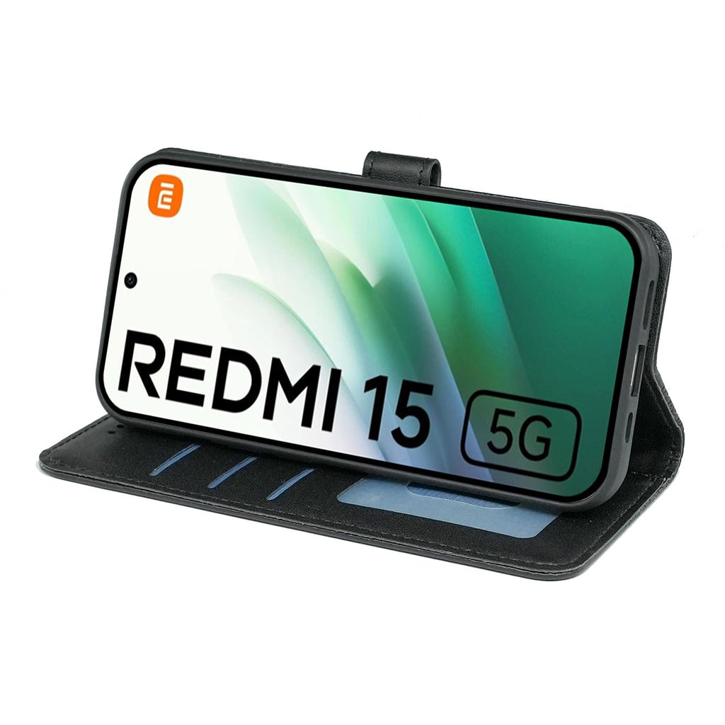 Pro Xiaomi Redmi 15 5G (Globální) (169 mm) Peněženka Pouzdro na telefon Vzorový otisk Kožený flipový kryt
