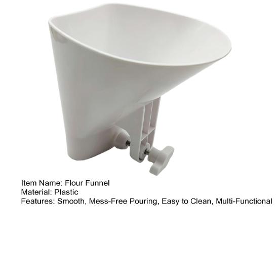 Adjustable Flour Funnel for Stand Mixer Bowls Wide-Mouth Pouring Attachment for KitchenAid & Most 3.5-7Qt Bowls Mess-Free Ingredient Adding Baking
