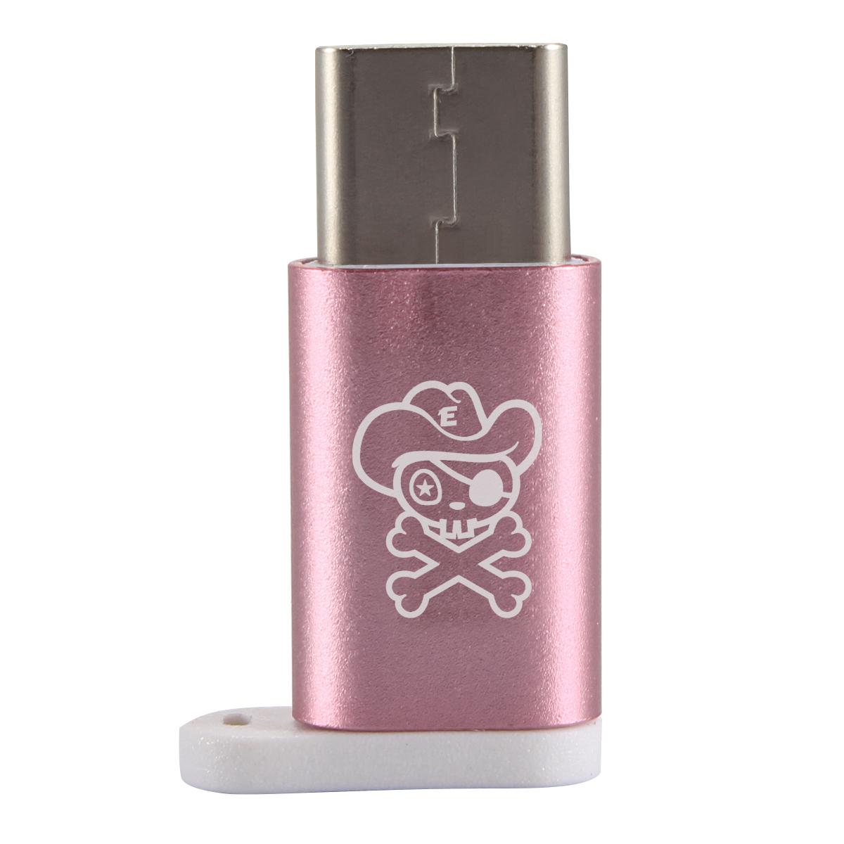 

HC - 4 USB 3.1 Type-C Adapter Micro USB Converter with Anti-lost Keyring rose gold #1