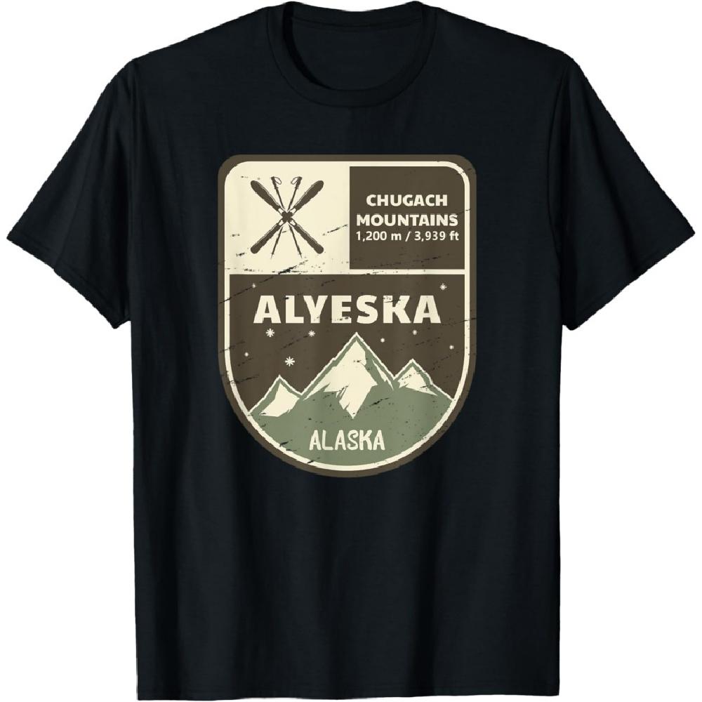 

Alyeska Chugach Mountains Alaska Vintage T-Shirt S