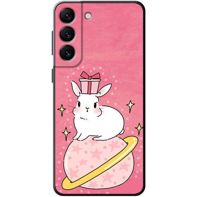 Flower Love Pink Cute Rabbit Phone Case For Samsung Galaxy S22 S21 S20 Fe Ultra S10 S9 S8 Plus S10e Note 20ultra 10plus Shell