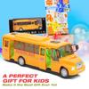 1/32 Model School Bus, Casting Alloy Openable Door Toy Car with Lights Sounds Fuel System Parts for Boy Girl Combustion Engines Parts