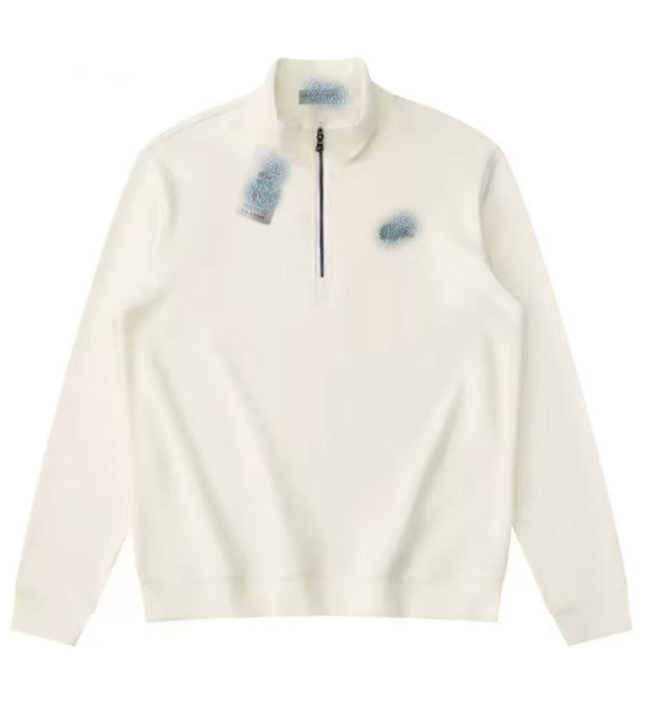 Color Block Embroidered Half-Zip Hoodie - Cotton Style with Stand Collar
