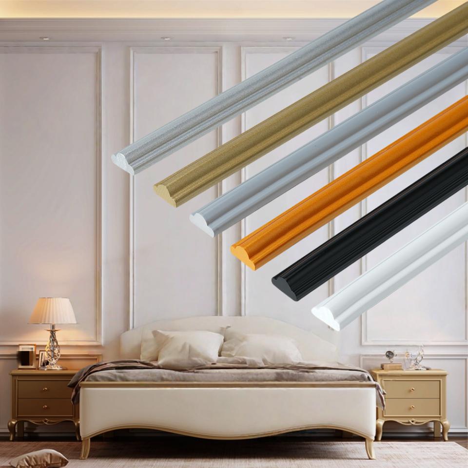 1pc 300cm/118.11in PVC Self-adhesive Soft Line Imitation Gypsum Line Door Frame Window Sleeve Line European Style TV Background