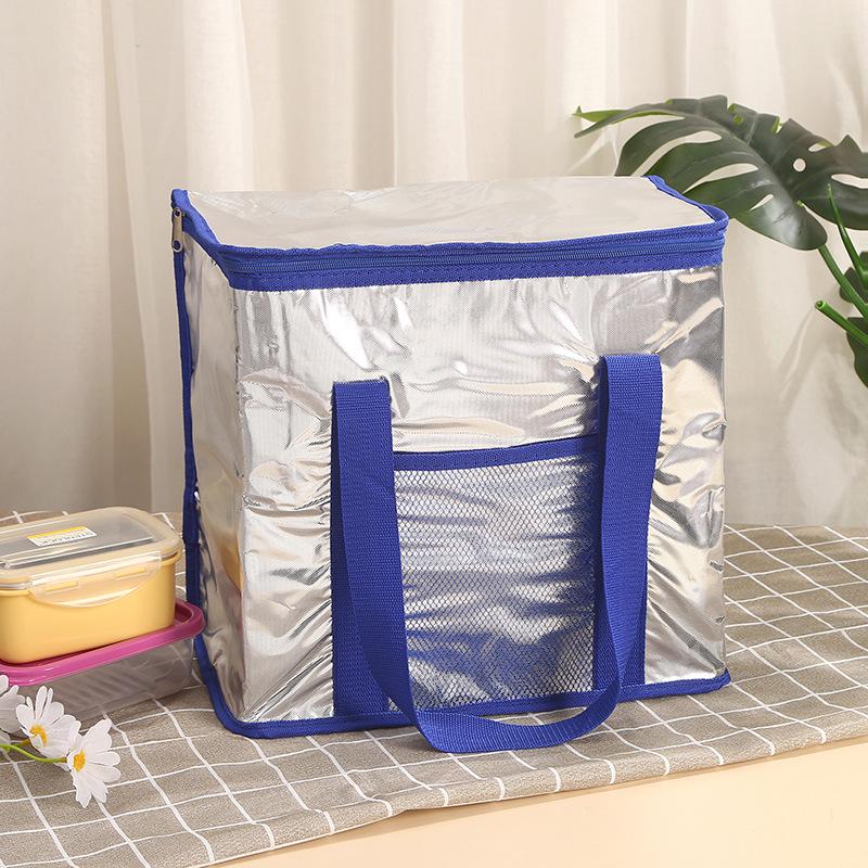 Portable Aluminum Foil Insulated Lunch Bag for Outdoor Picnic