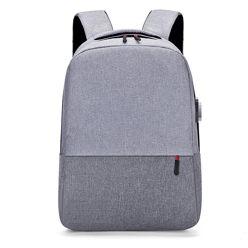 Schoolbag backpack men's wholesale new simple fashion anti-splashing leisure business backpack contrasting color large-capacity computer backpack