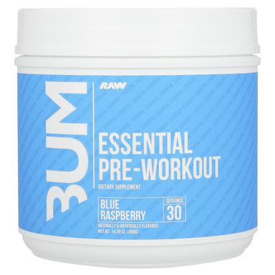 Bum, Essential Pre-Workout Supplement, Blue Raspberry, 14.39 Oz (408 G)