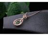 Bridal 4-Piece Set: Rose Gold Plated 925 Silver Earrings, Ring, Necklace with Jasper and Hetian Jade