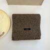 Korean Style Autumn and Winter Couples Thickened Wool Scarf Women's Warm Small Knitted Wool Scarf