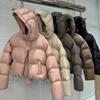 Fashion Women White Duck Down Jacket with Hood Autumn Winter Warm Over Size Casual Short Thick Outwear Coat