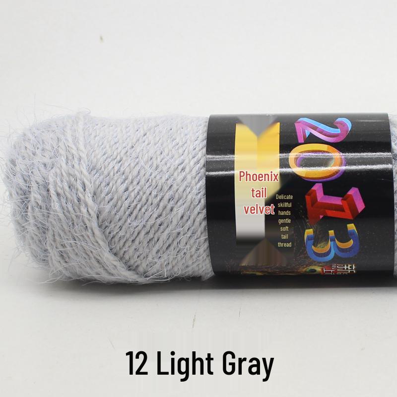 Handmade Mohair Peacock Feather Velvet Yarn for Sweater and Cardigan Knitting