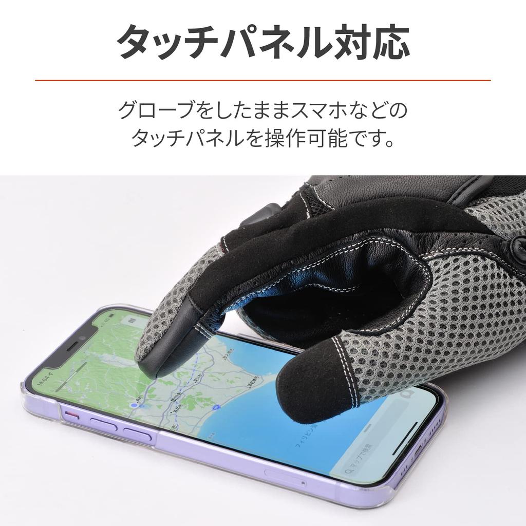 Daytona Motorcycle Genuine Leather Palm Carbon Smartphone Carbon Mesh Size 25908 Gloves, Spring/Summer, (Goat Leather), Protector, Compatible, Gloves,