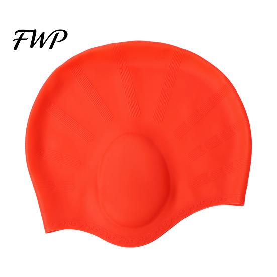 Comfortable Swim Cap Adults Silicone Swimming Cap, Waterproof Non-slip Elastic Pool Hat, Men Solid Color Women Ear Protection Bathing for Short