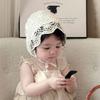 Mesh Baby Bonnet Lace Flower Baby Hat Sweet Infant Princess Cap