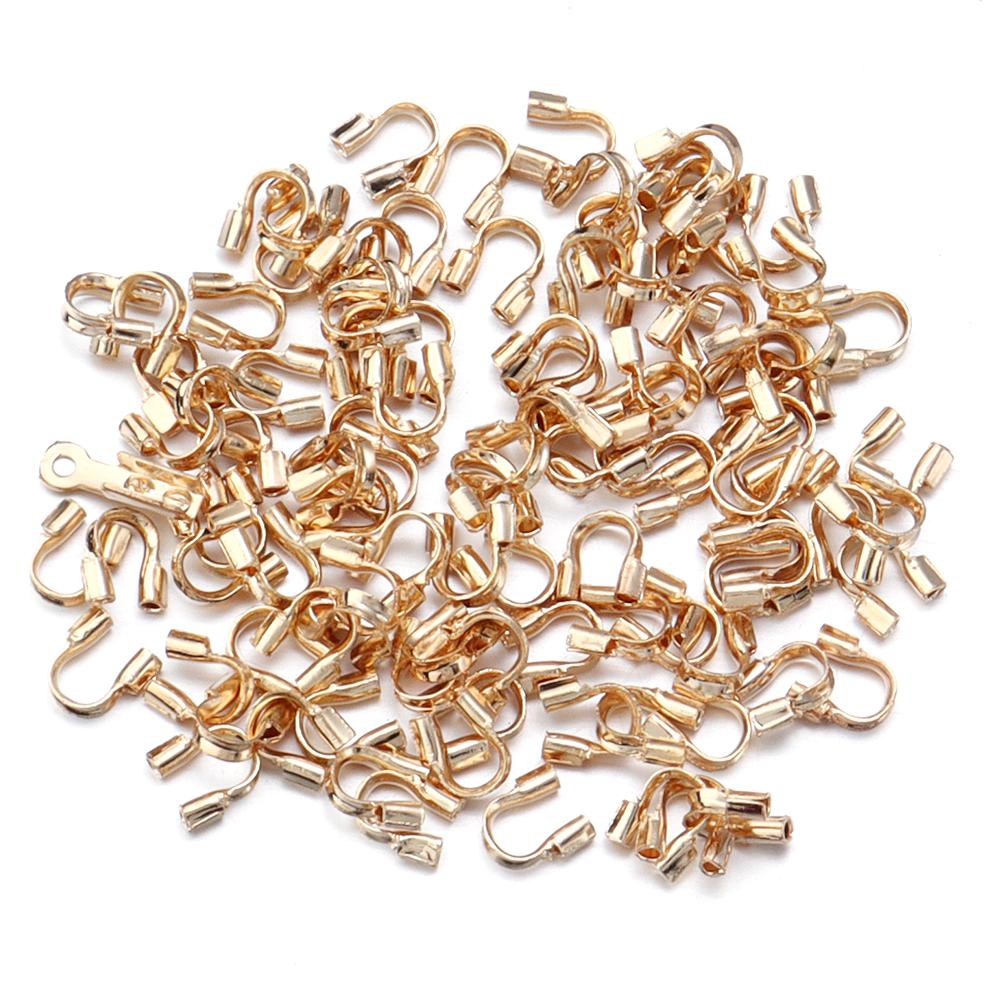 100pcs/lot 4.5x4mm Wire Protectors Wire Guard Guardian Protectors Loops U Shape Clasps Connectors DIY Jewelry Making Accessories
