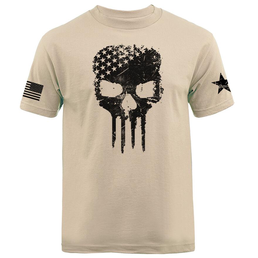 Череп Флаг США Американская Гордость Воин Патриотическая Военная Футболка Унисекс Футболка S