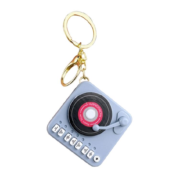 Stylish Retro Turntables Music Player Keychain Music Box Birthday Gift for Trendsetters and DJ Musics Enthusiasts