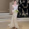 Lace Is Beautiful, Super Fairy Long-sleeved Fishtail Light Wedding Dress, Bridal High-end Sense Going Out Yarn Trailing Engagement Dress, Morning 