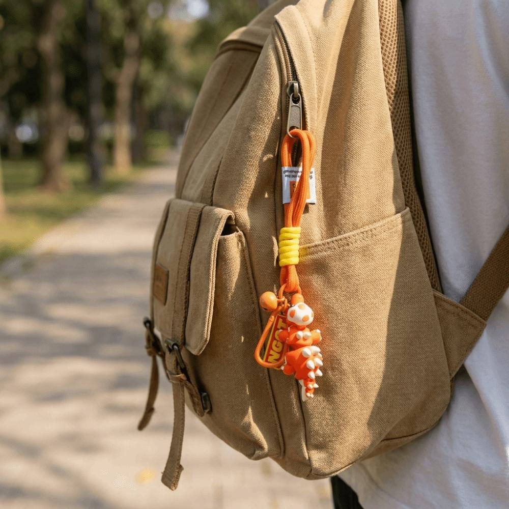Smooth Solid Material Stegosaurus Keychain Small Size Backpack Hanging Ornament  Holiday Gift