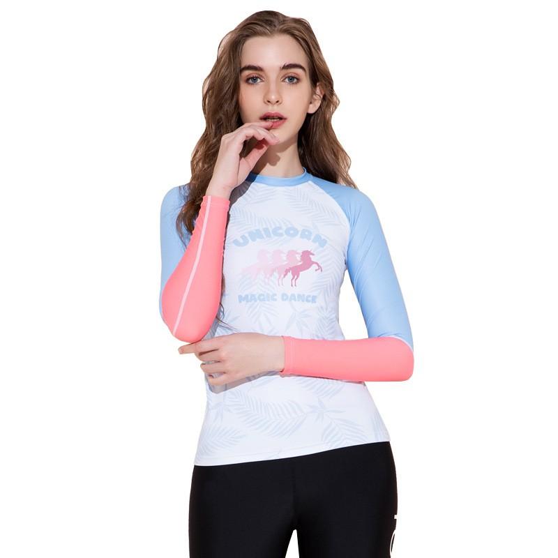 Womens UPF 50 Long Sleeve Rash Guard Set With High Elasticity Quick Dry Swimwear Surfing Diving Swimming
