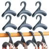 TARATI Bag Hangers, Multi-Purpose Arched Plastic Hooks for Hats, Scarves, and Bags, Ideal for Entryways and Closets, Pack of 10, Gray