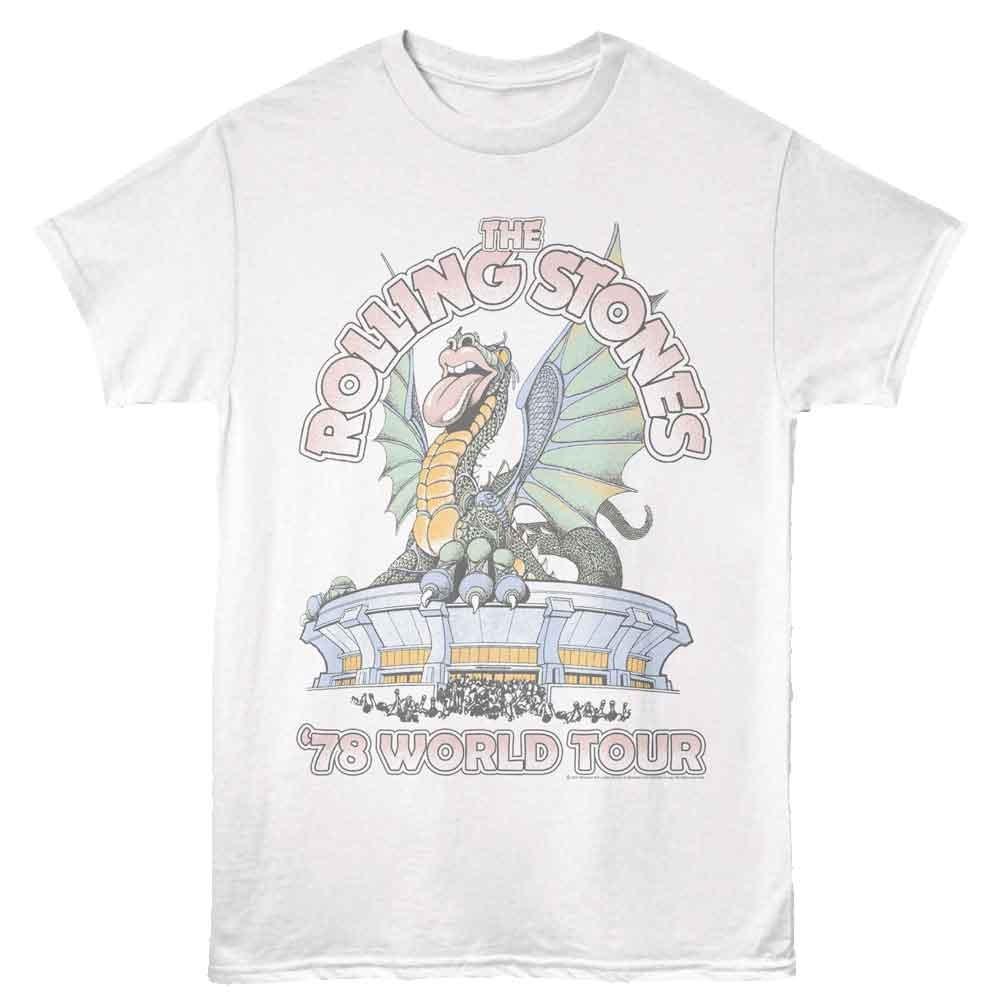 The Rolling Stones Dragon 78 Tour White Rock Music Shirt