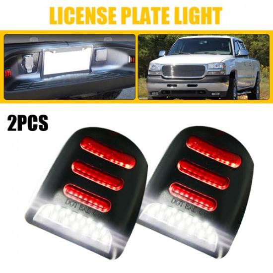 2Pcs LED License Plate Light Tag Assembly For 2002-2013 Cadillac Escalade EXT