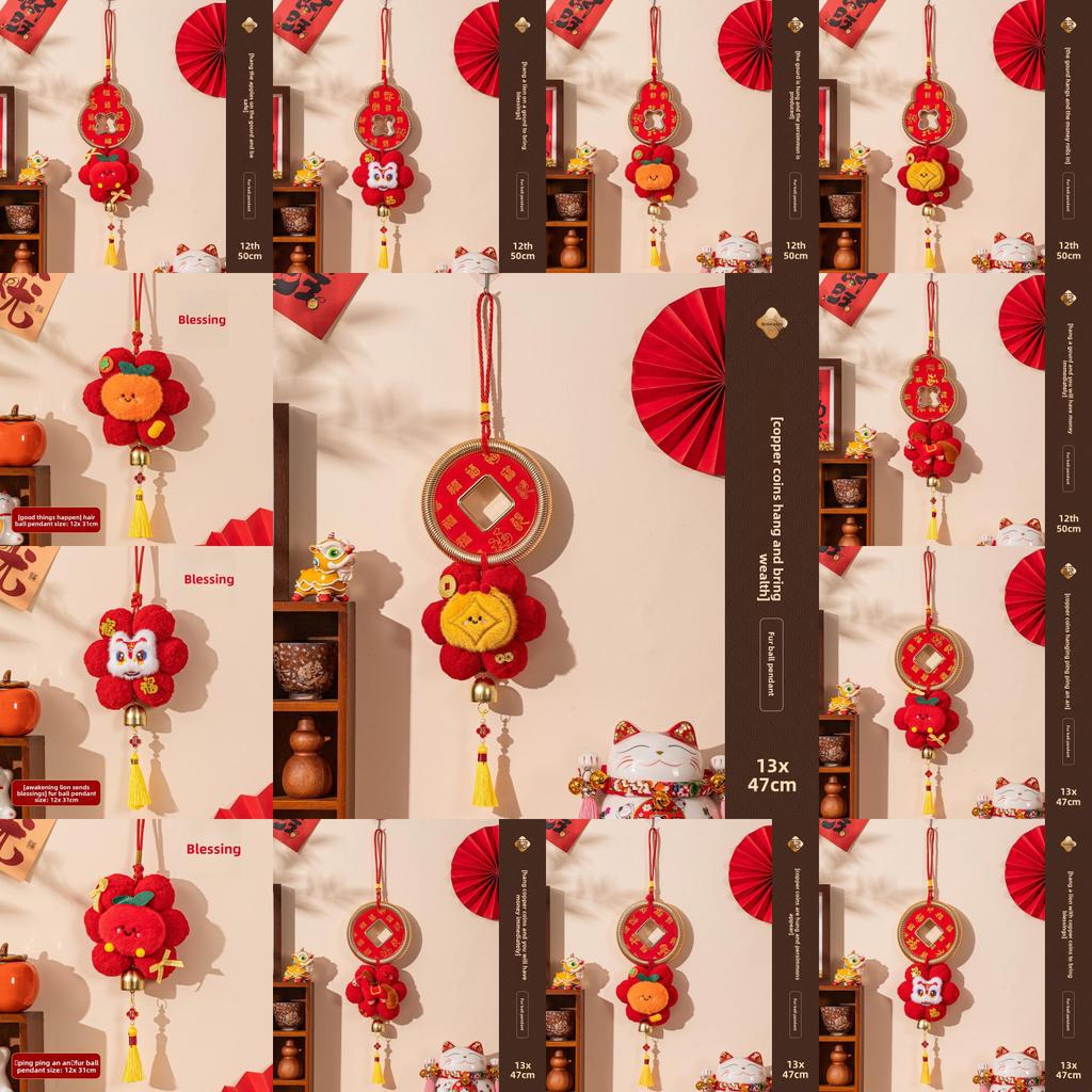 Year Of The Horse Plush Hanging Decorations For Festive Doorway Celebration
