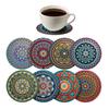 8PCS Coasters Colorful Wood with Non-Slip Coasters Heat Insulation Waterproof Drink Holder
