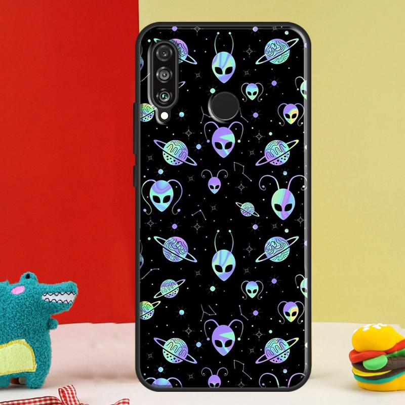 Alien Marsmensch UFO Für Huawei Nova 9 10 SE 12i 12s 11i 5T Y91 Y90 Y60 Y70 Y72 Y61 P60 Pro P20 P30 P40 Lite Hülle