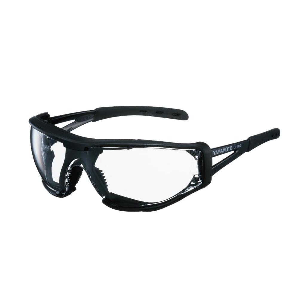 Yamamoto Kogaku LF-240G Protective Glasses with Protective Cover, Scratch-Resistant, Anti-Fog, Made in Japan, JIS Standard, UV Protection