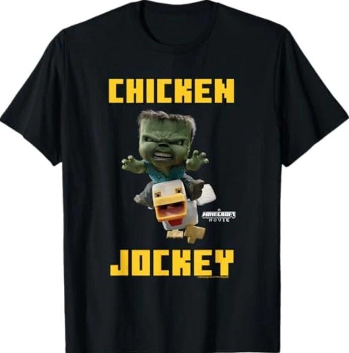 A Minecraft Movie Chicken Jockey Baby Zombie Logo T-Shirt L