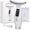 LED Photon 7 Colors Neck Beauty Instrument Electric Skin Care Tool Neck Care Massager Tool  Women